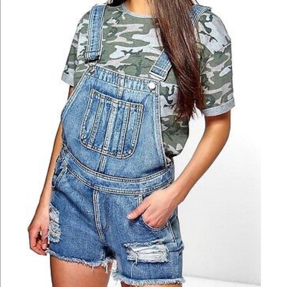 Boohoo Denim Overalls